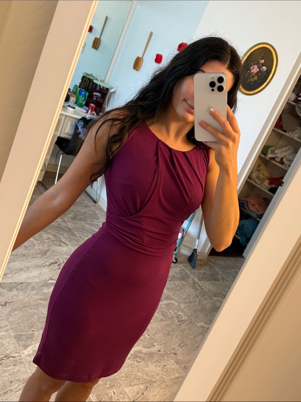 Ann Taylor Rich Purple Midi Dress